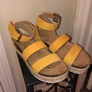 Yellow Platform Sandals